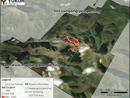 map of 2025 planned exploration work at birch property